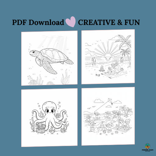 Ocean Life adventure Coloring book (DIGITAL DOWNLOAD)